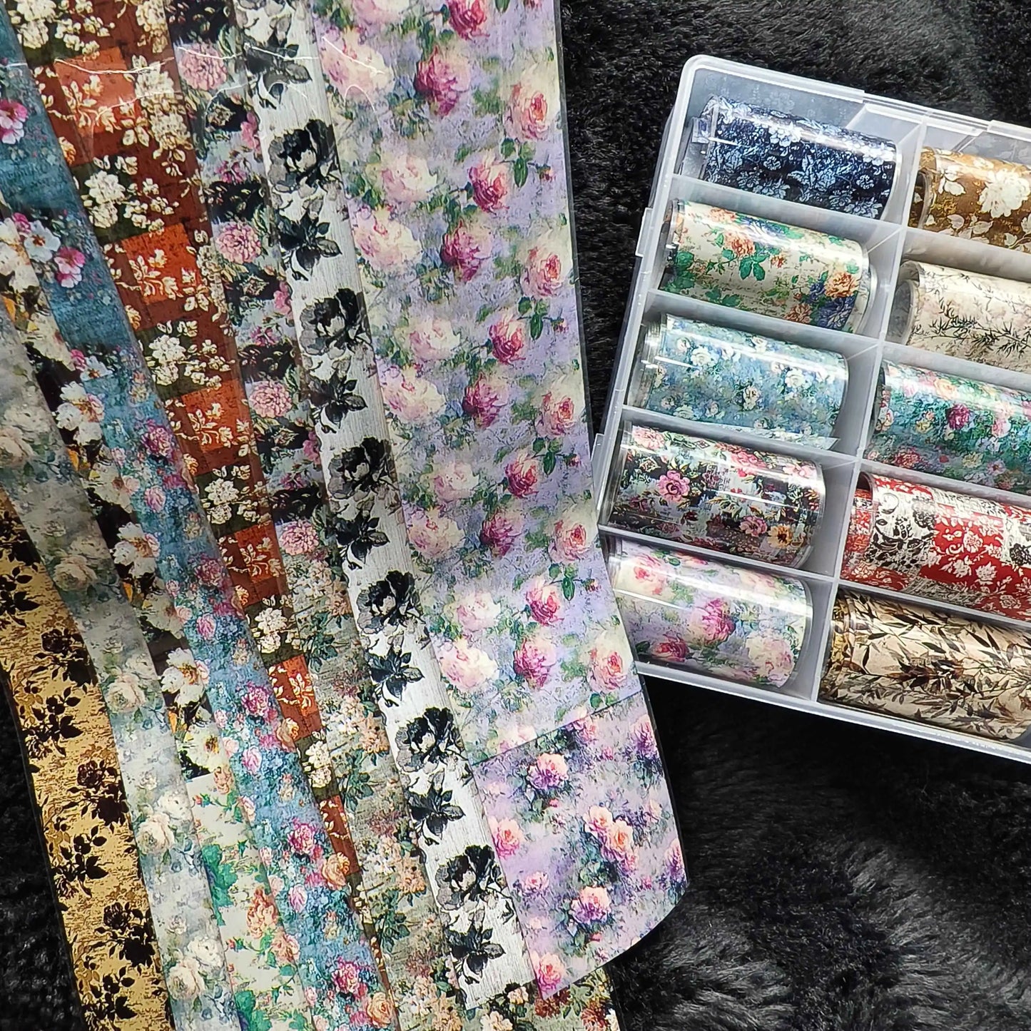 10Rolls Halloween  Flower Plaid Angel Marble  Bow Nail Foils Transfer Paper  Nail Art Stickers   Decal  Nails Decoration