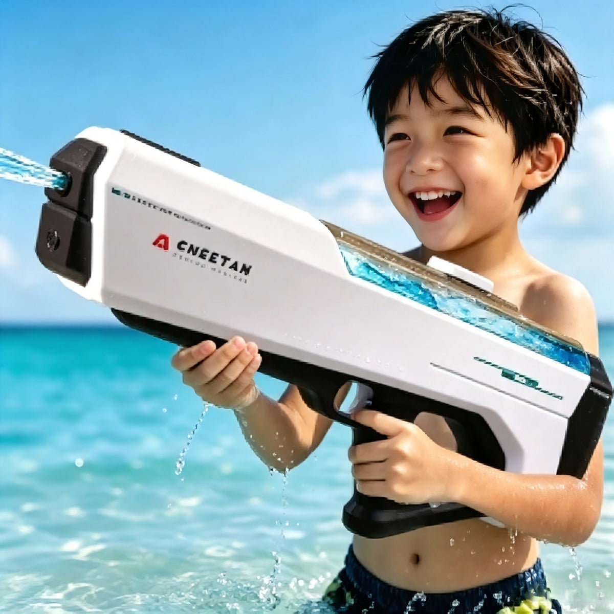 500mAh Electric Water Gun, Automatic Self-Priming Water Blaster, Summer Outdoor Water Fight Toy for Kids & Adults, Pool Beach Backyard Entertainment