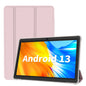 Pritom 7 Inch Tablet PC, Quad Core Android 13, 4GB(2+2GB Virtual) RAM 32GB ROM, WiFi, Dual Camera, USB C, with Leather Case