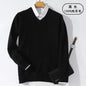 Super 100% Cashmere Sweater 2021 Men Pullover Autumn Winter Warm Classic V-neck Sweaters Male Jumper Jersey Hombre Pull Homme