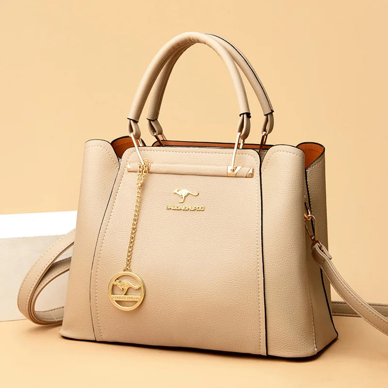 2026 Luxury Women Designer 3 Layers Shoulder Crossbody Sac Ladies Large Capacity Leather Handbags Shopper Brand Messenger Totes