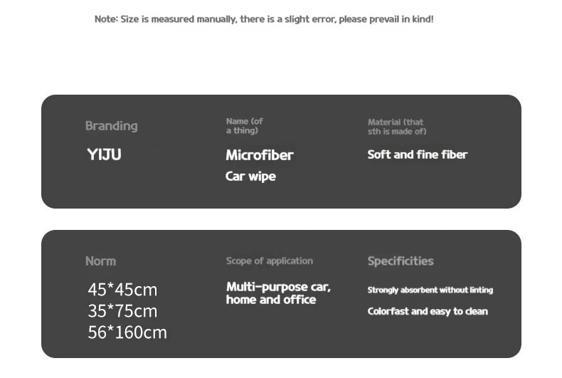 Microfiber Car Wash Towel 75X35cm Lint-Free Car Cleaning Towels Ultra-Soft Drying Cloth Car Detailing Washing Tools