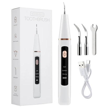 Dental Scaler For Teeth Tartar Remover Electric Teeth Cleaner Tooth Calculus Plaque Remover LED Ultrasonic Dental Stone Removal