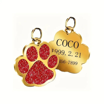 Custom Engraved Zinc Alloy Pet ID Tag – Personalized Dog & Cat Name Tags with Phone Number Anti-Lost Design Durable Collar Tag