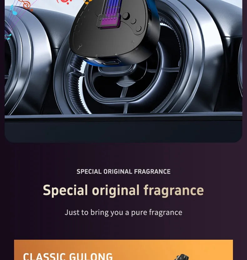 1PC Car Air Conditioner Vent Guitar Aromatherapy Atmosphere Light Perfume Fragrance Decorative Music Pickup Lamp Car Accessories