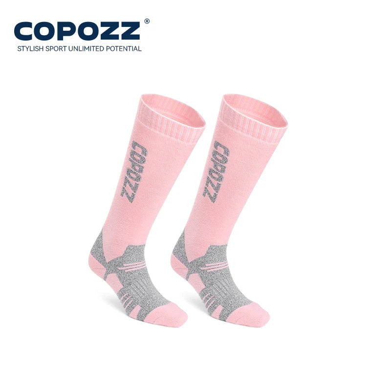 COPOZZ Winter Men Women Thermal Ski Socks Warm Wool Cycling Soccer Snowboard Socks Thickened High Tube Moisture Absorption Socks