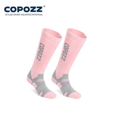 COPOZZ Winter Men Women Thermal Ski Socks Warm Wool Cycling Soccer Snowboard Socks Thickened High Tube Moisture Absorption Socks