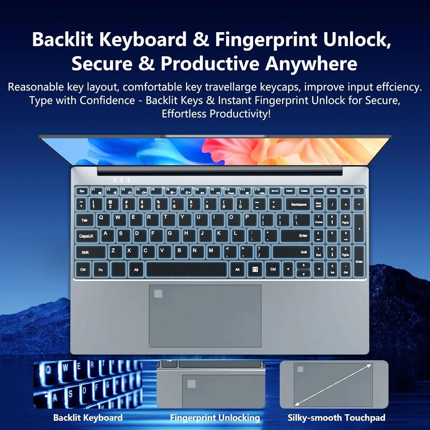 15.6 Inch 4K HD Gaming Laptop Intel Core i9-9900 Windows 11 16GB RAM 1TB SSD Ultra Thin Portable Business Notebook Computer