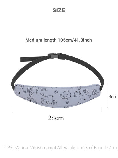 Adjustable Baby Car Seat Head Support Stroller Fastening Belt – Sleep Positioner Pillow for Playpen, Safety for Infant Boy Girl