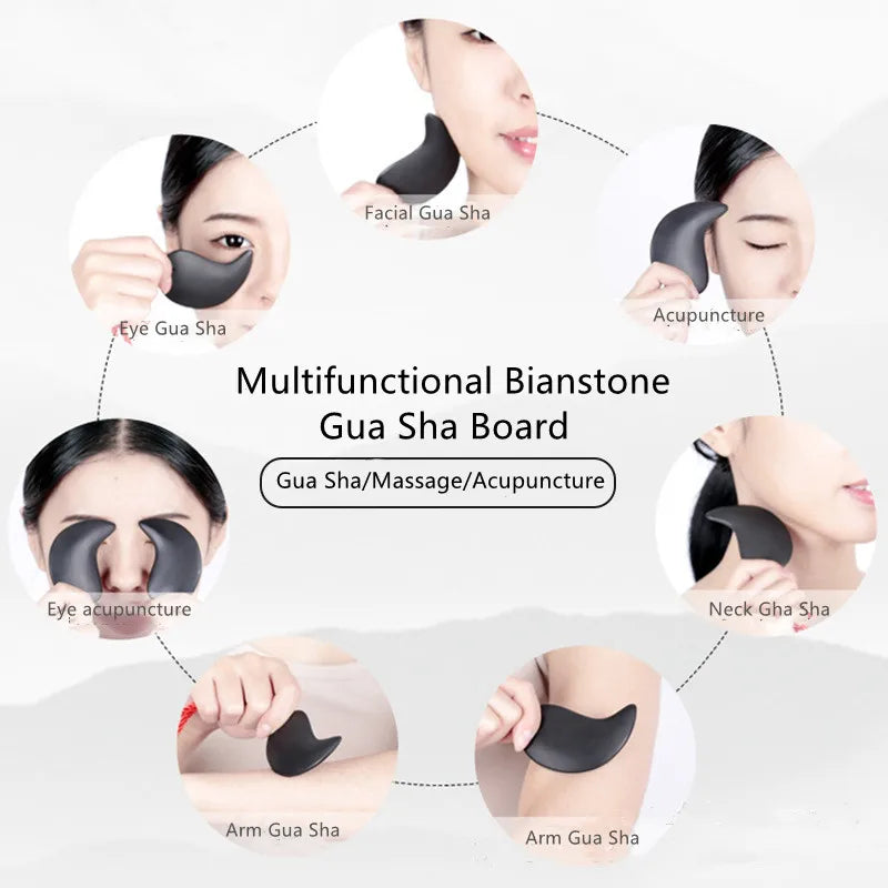Natural Stone GuaSha Jade Facial Beauty Scraping Massage Tools Firm Skin Care Face Gua Sha SPA Physical Therapy Gue Che Roller