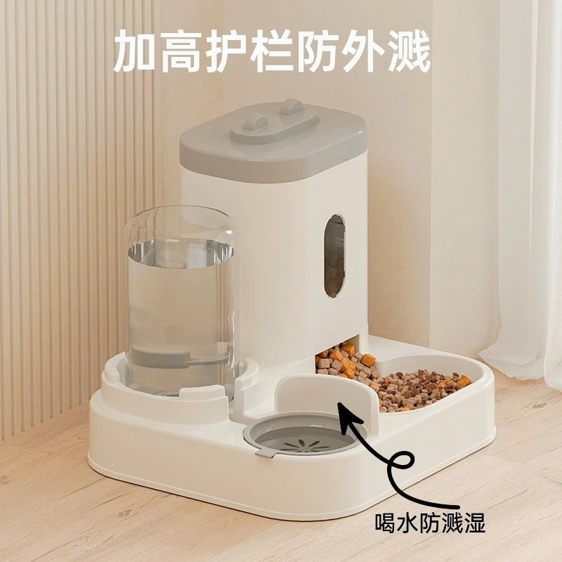 New Automatic 2 in 1  Feeder and Water Dispenser Pet Bowl  Food Bowl Feeding Watering Pet