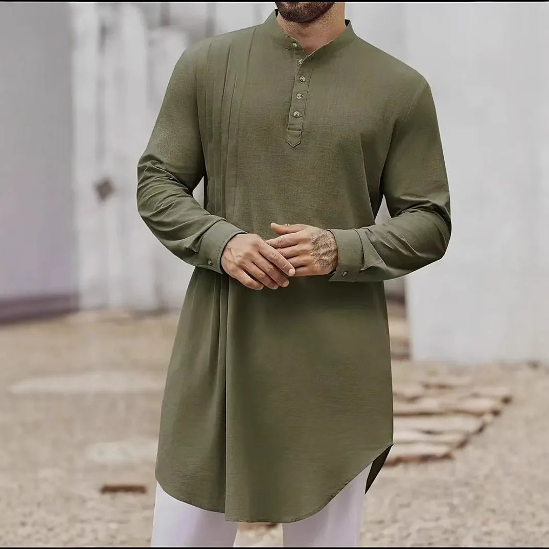 Men Long Robe Dishdasha Jubba Thobe Eid Muslim Kimono Modest Islamic Dubai Saudi Abayas Prayer Kaftan Ramadan Morocco Abaya