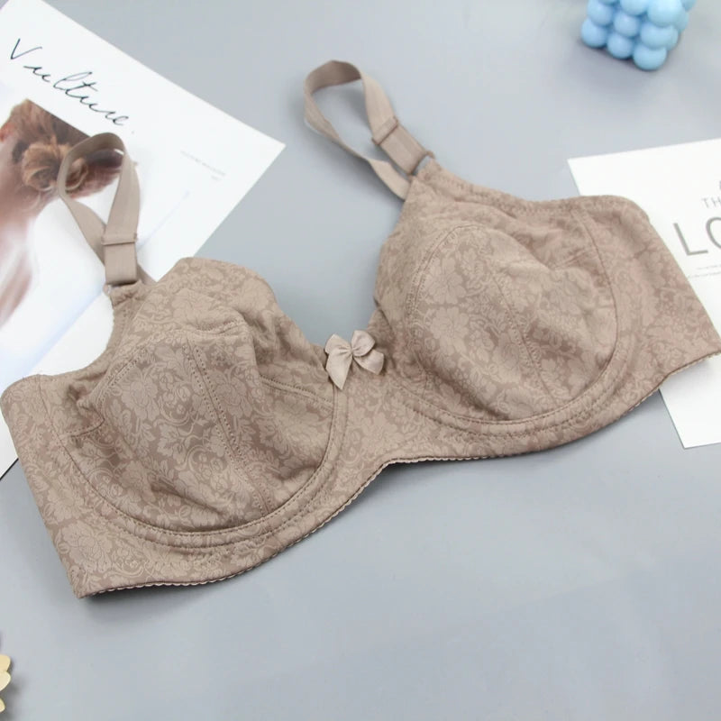 2024 New 36/80 38/85 40/90 42/95 44/100 46/105 48/110 DEF Cup Bras Ultrathin Kinit Underwear For Women Plus Size Lingerie