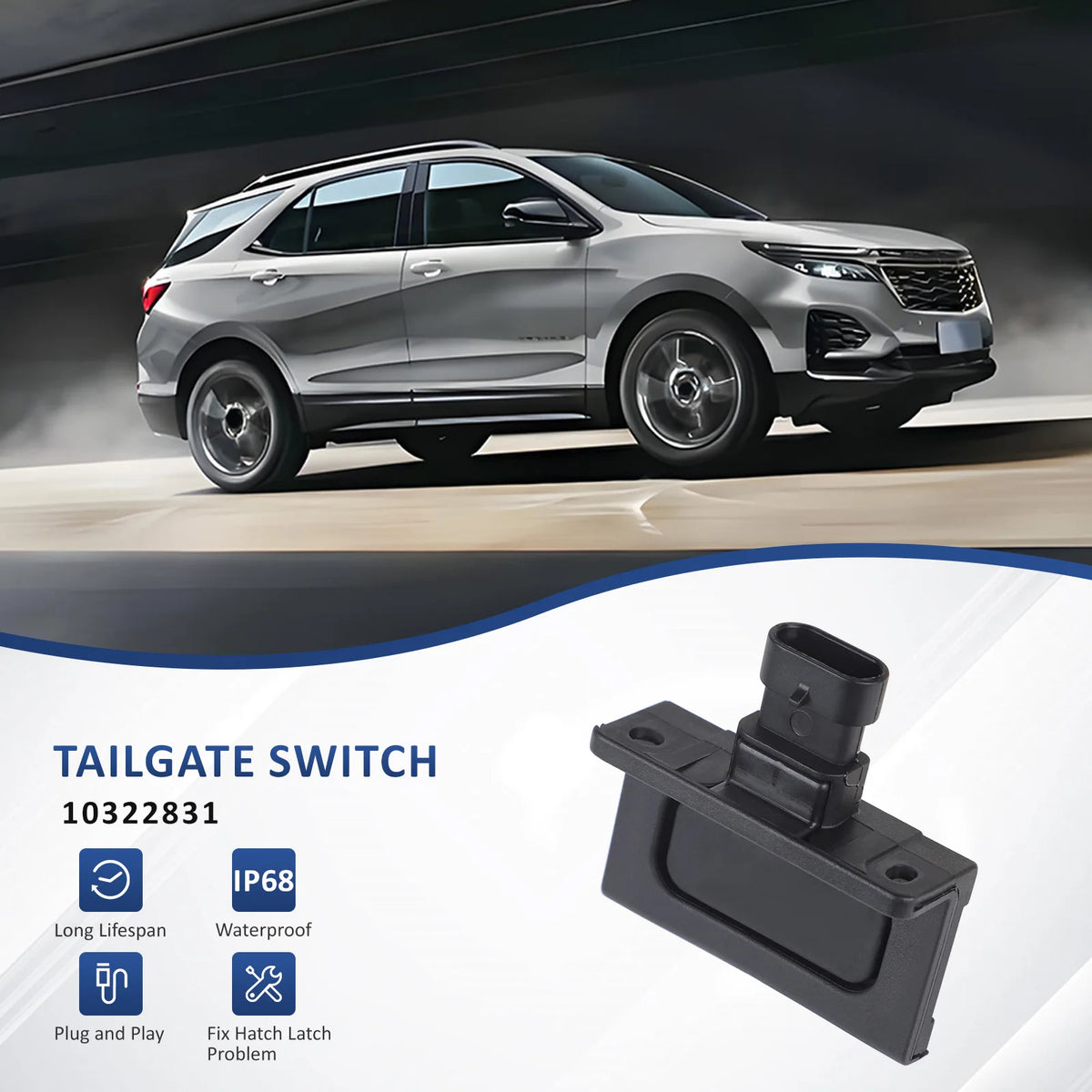 Liftgate Tailgate Button Switch For 2007-2009 Chevrolet Equinox Buick Rendezvous 2003-2007 Pontiac Torrent OE 730-76461 10322831
