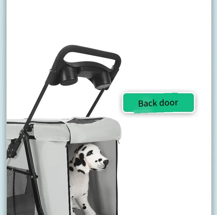 Medium To Large Dog Pet Stroller Multifunctional and Foldable Suitable for Outdoor Travel, Large Size for Commuting and Portable