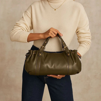 Sac à main à bandoulière Simple pour femmes, sac Boston élégant et polyvalent, sac de travail intérieur en Polyester doux