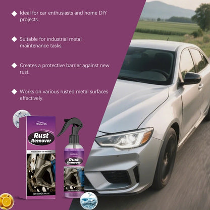 Car Rust Remover Spray Safe for Auto Paint Metal Surface Treatment for Chassis, Wheels, Tools Prevents Corrosion Degreaser 100ml