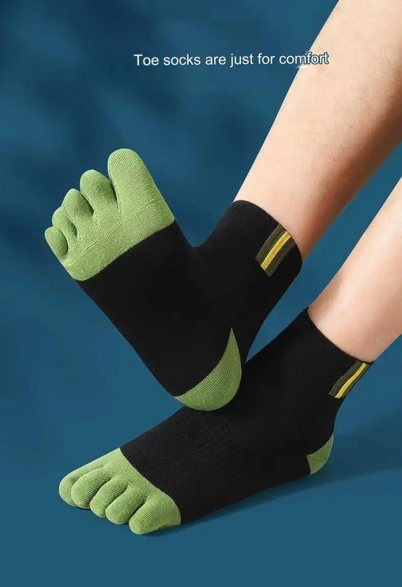 5 Pair Men's Casual Five-Toe Cotton Socks Breathable Five-Toe Sports Socks High Quality Split Toe Socks For Men