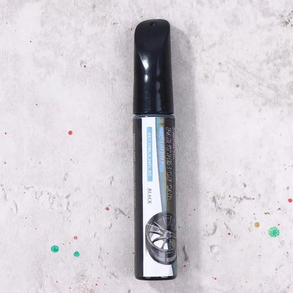 3Pcs/Black Wheel Scratch Repair Paint Marker Touch Up Pen for Car Alloy Rims Metal Surface Chip Mark Cleaner Tool