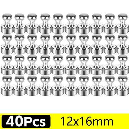 50/1Pcs Metal Strong Magnetic Pushpins Magnets Pin Whiteboard Fridge Thumbtack Power Magnet Sheets Push Pins for Office School
