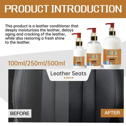 G14 Car Leather Conditioner Agent Restore New Look Protective Leather Clean Refresh Restoration Agent Black Shine Seal Brighten