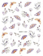 3d Nail Art Decals Elegant White RoyalBlue Roses Flowers Adhesive Sliders Nail Stickers Decoration For Nail Manicure