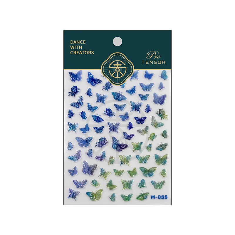 Line Flower Powder Blusher Love Heart High Quality Jelly Series Adhesive Nail Sticker Nail Art Decoration Decals Design T-2830
