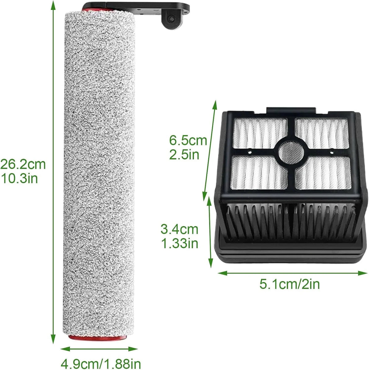 Dreame H12 Pro / H12 Plus  Soft Brush Spare Parts Wet Dry Vacuum Cleaner Roller Hepa Filter Accessories