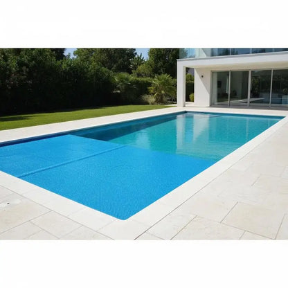 Rectangular Pool Cover 732×366cm Blue PE Leaf & Debris Protector for Above/In-Ground Swimming Pool W/ Tie-Downs Summer Winter