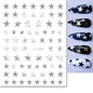 3d Nail Art Stickers Red Black White Love Hearts Stars Clouds French Full Tips Adhesive Nail Decals Slider For Manicure