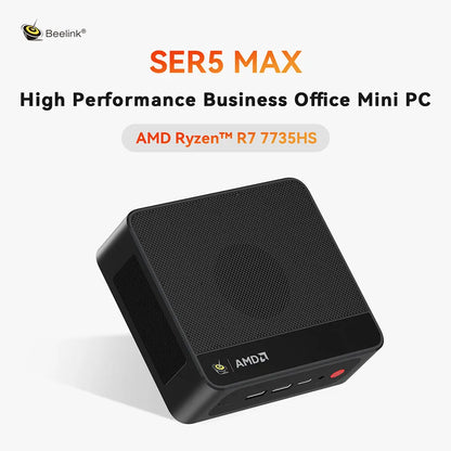 Beelink SER5 Max AMD Ryzen7 7735HS SER3 R3 3200U R5 5500U 5625U DDR4 16G RAM 500G Mini PC Support WiFi6 Type-C Desktop Computer