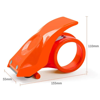 1PC Heavy-Duty Shipping Tape Dispenser Reusable Plastic Tape Cutter Sealing Holder Manual Packing Parcel Machine for Office & Sc
