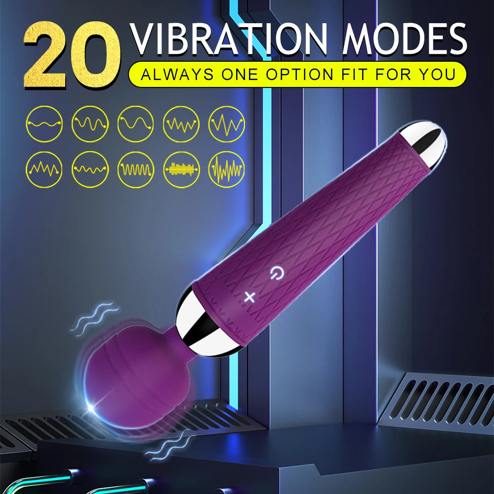 20 Vibration modes and 8 Speeds of body massager, Handheld Deep Tissue muscle massager, Adult Products for Women's Masturbation