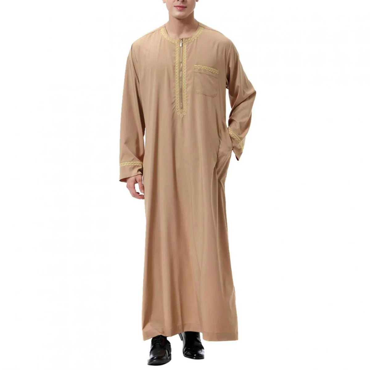 Middle East Ethnic Muslim Islamic Clothing Men Jubba Thobe African Dashik Ramadan Eid Abaya Arabic Kaftan Saudi Kimono Robe Gown