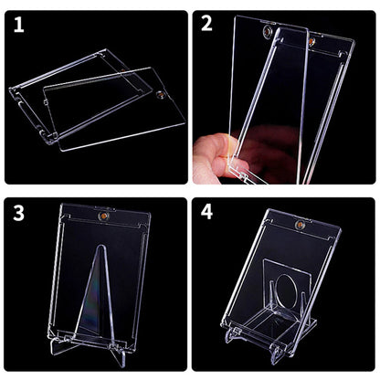 1/5/10PCS Clear Card Holder Magnetic Attraction Type Gaming Sports Trading Card Display Case Kpop Idol Photo Protective Sleeves