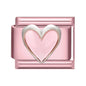 2025 New Women Romantic Pink Cherry Heart Shiny CZ Italian Charm Links Fit 9mm Bracelet Stainless Steel DIY Making Jewelry Gifts