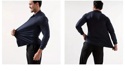 Premium Men's Ultra Stretch Dress Shirts Long Sleeve High Quality Business Formal Wrinkle-free Soft White Social Male Clothing