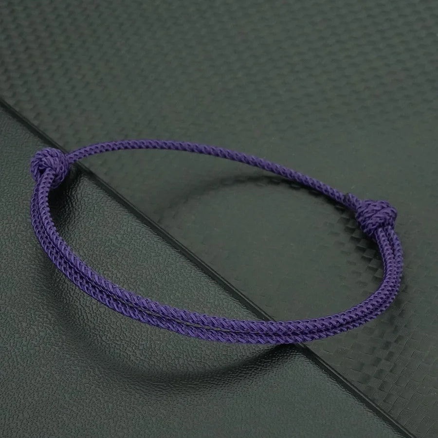 Minimalist Handwoven Rope Bracelet Unisex Sliding Adjustable 4 Styles Chroma 2mm Ethnic Cord Braclet Couple Casual Daily Jewelry