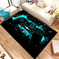 Game Video Gaming Pattern Black Area Rugs Gamer Game Controller Kids Teens Boys Playroom Carpet Bedroom Living Room Floor Mat