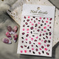 5D Pink Leopard Print Nail Art Stickers 8x10cm Pink/Black/Brown Leopard Nail Decal DIY Manicure Adhesived Leopard Slider