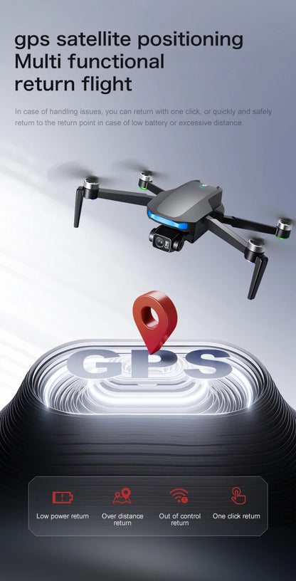 S-X1 MAX GPS Drone Professional 4K Camera 3-axis Gimbal Aerial FPV Brushless Security Drone with Large Screen Control Quadcopter