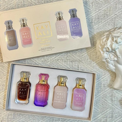 KAYALI 4x10ml Mini Perfume Set Vanilla Oud Floral Fruity Oriental Long Lasting Unisex Eau De Parfum Travel Gift Set Luxury