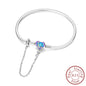 Original 925 Sterling Silver Bracelets 17-20CM Love Heart Flowers Butterfly Charms Beads Bracelet For Women Fashion Jewelry Gift