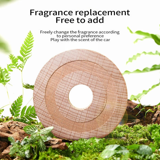 2pcs Car Air Freshener Replacement Beech Wood Chips Tablet Auto Fragrance Perfume Refill Natural Beech for Essional Oils