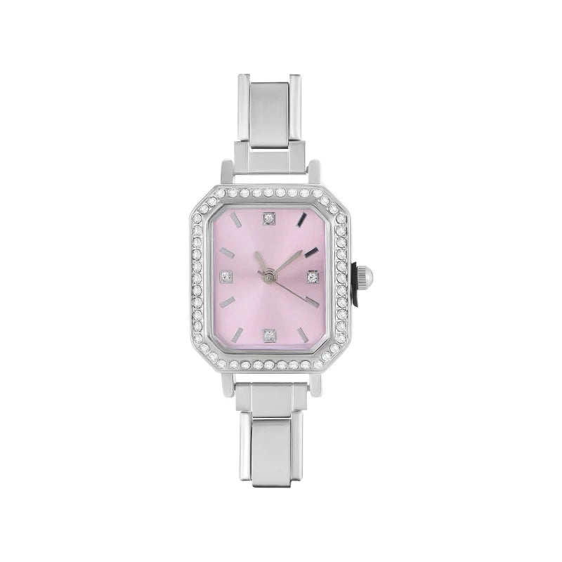 Fashion Colorful Dial Square Stainless Steel Women Watch Head Fit 9mm Bracelet For Party Friend Wife Birthday Jewelry Gifts