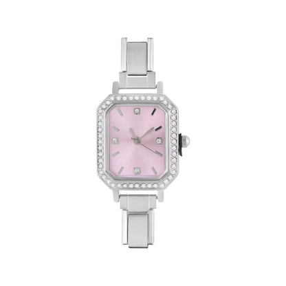 Fashion Colorful Dial Square Stainless Steel Women Watch Head Fit 9mm Bracelet For Party Friend Wife Birthday Jewelry Gifts
