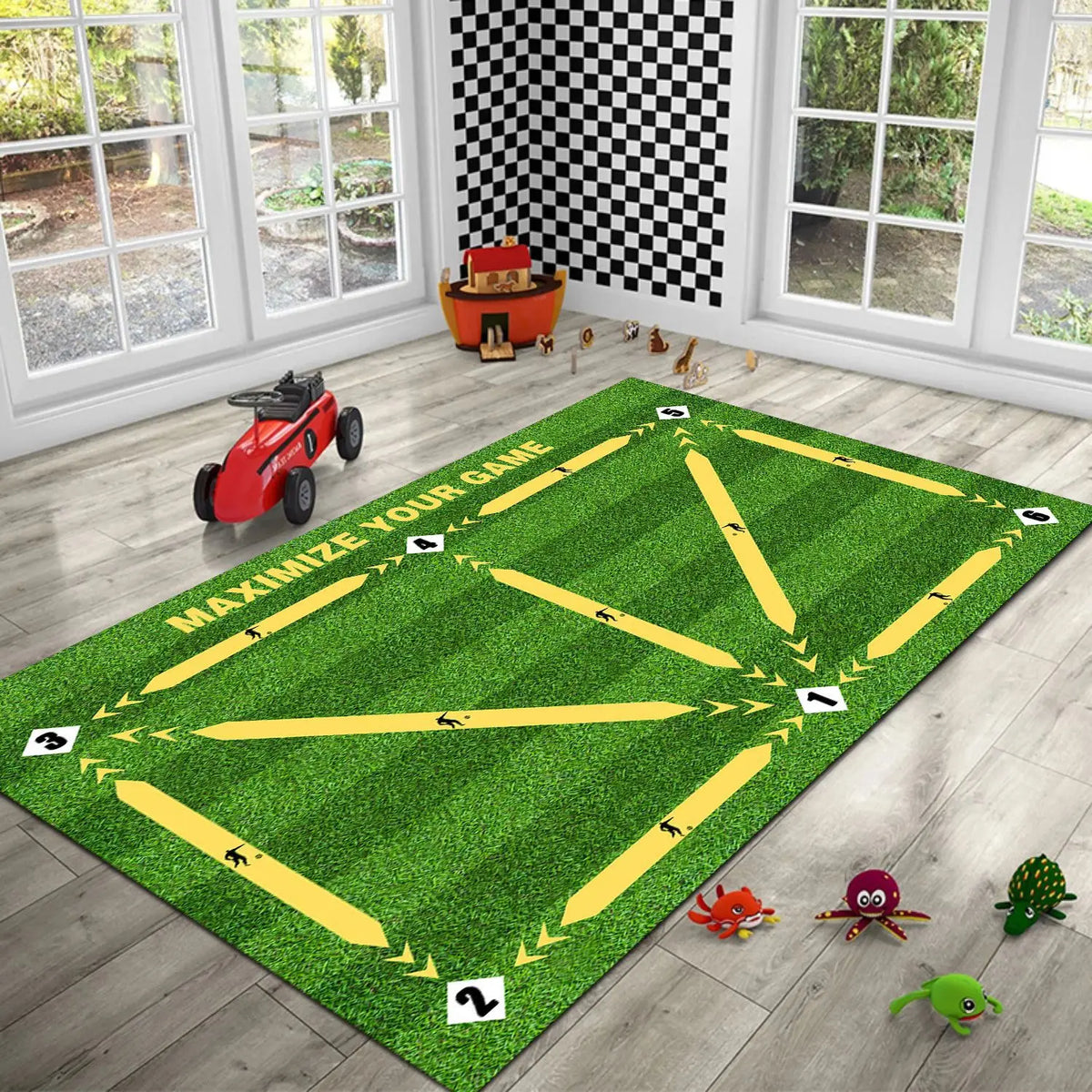 Durable non-slip football training mat Foldable carpet dribbling football training mat children's football indoor equipment