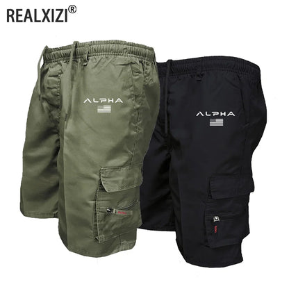 New Men's Cargo Shorts Fashion Casual Running Shorts Big Pocket Sports Slacks Cargo Panels Trousers Plus Size for Male
