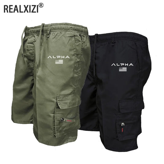 New Men's Cargo Shorts Fashion Casual Running Shorts Big Pocket Sports Slacks Cargo Panels Trousers Plus Size for Male