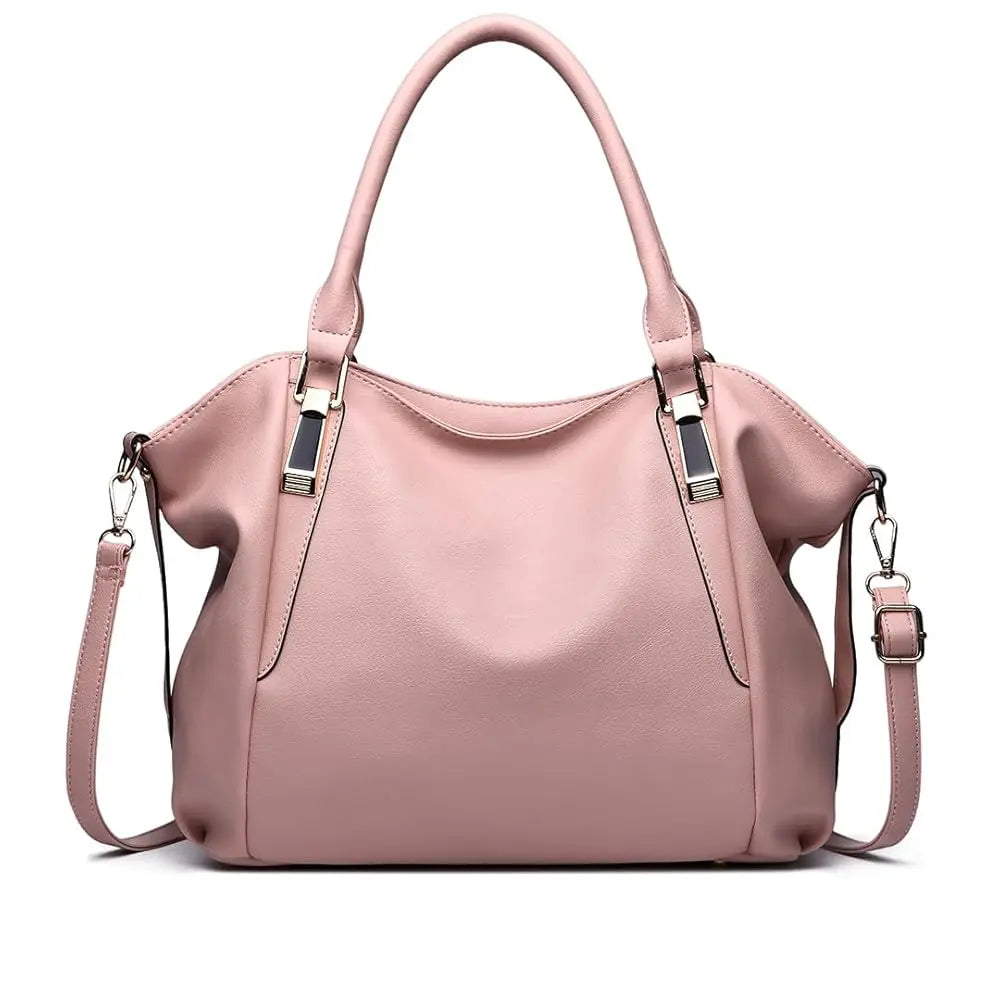 Miss Lulu WOMEN'S Big Shopper Tote Bag, Elegant handbag, Large shoulder bag for Commuting, Travel and Shopping, Practical